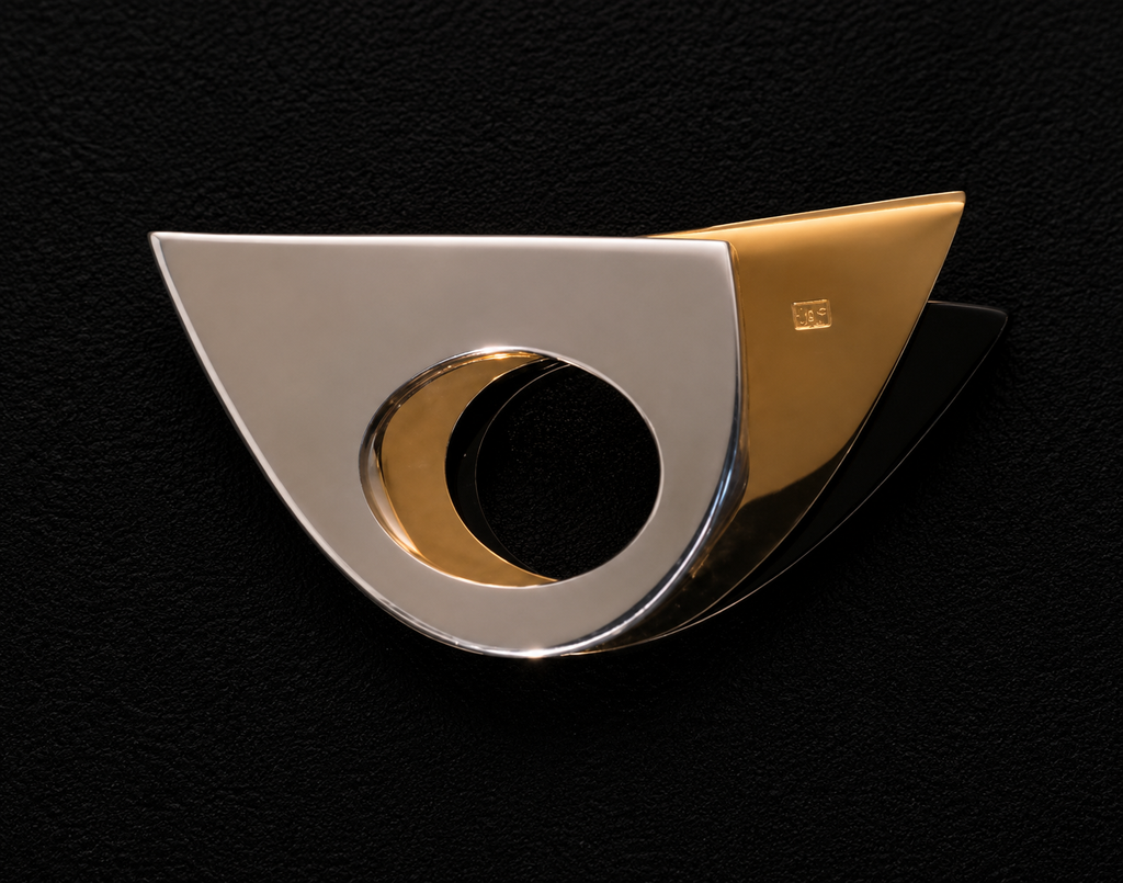 Aluminium, Brass and Perspex Ring - EG153-ABP