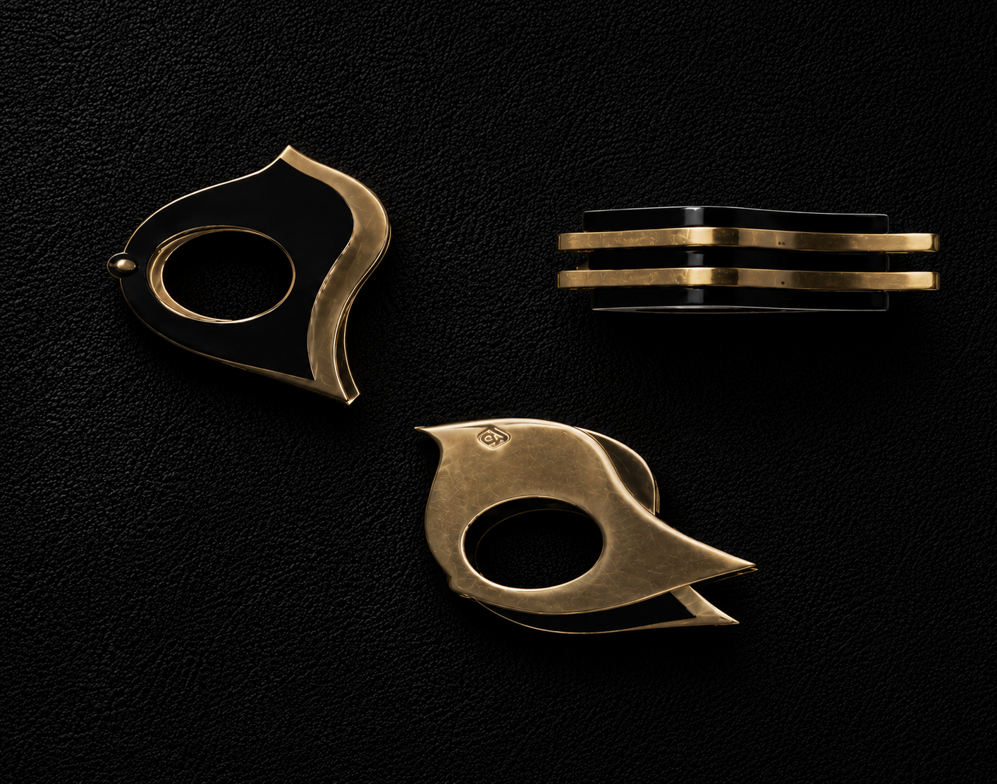 Brass and Perspex Birdie Ring - EG218