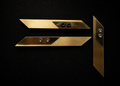 Aluminium and Brass Brooch with Screws - EG220