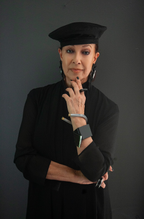Perspex and Silver Arm Cuff - EG015-PSB