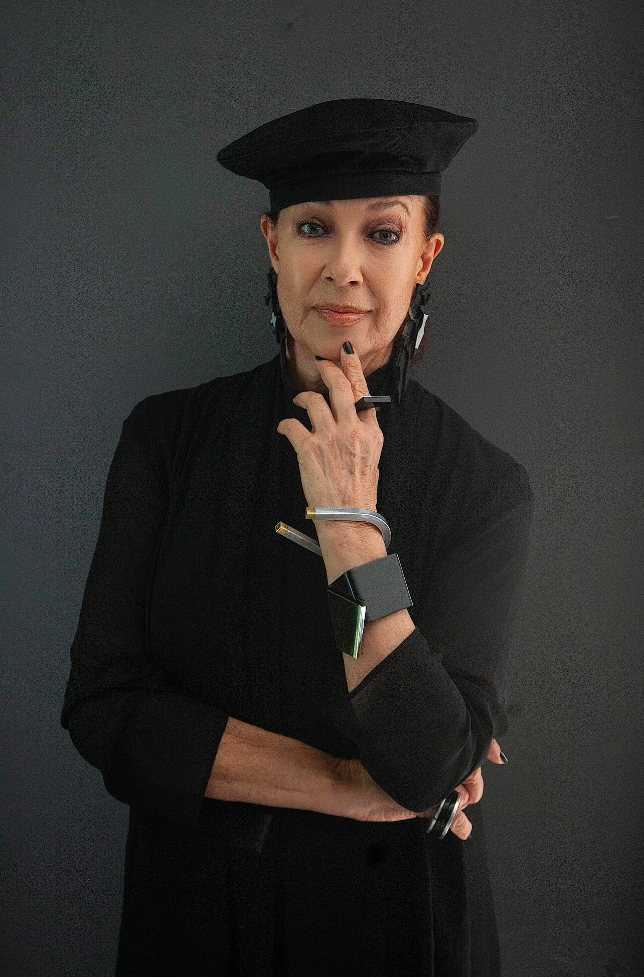 Perspex and Silver Arm Cuff - EG015-PSB