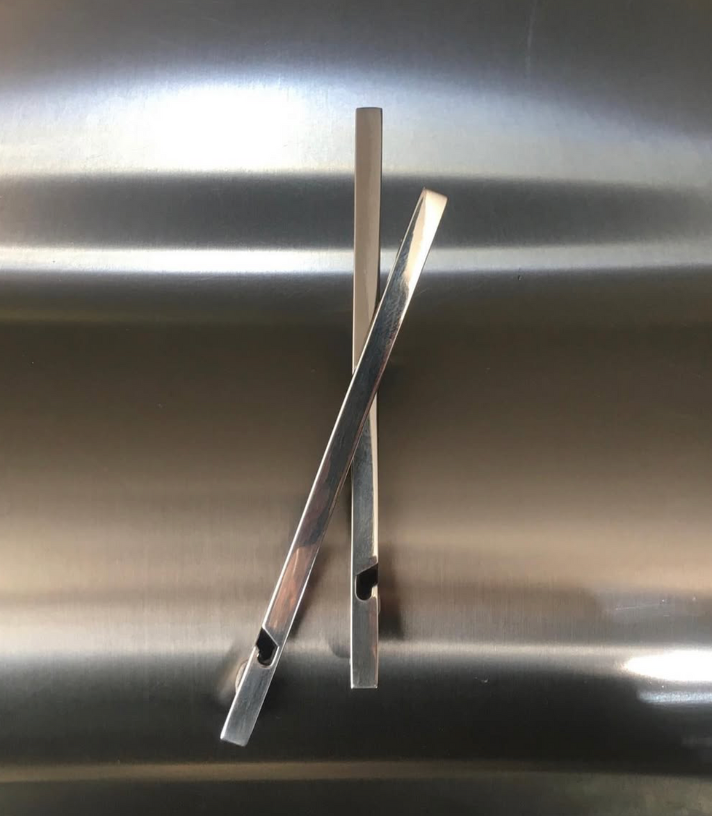Silver and Perspex Ear Pieces - EG207