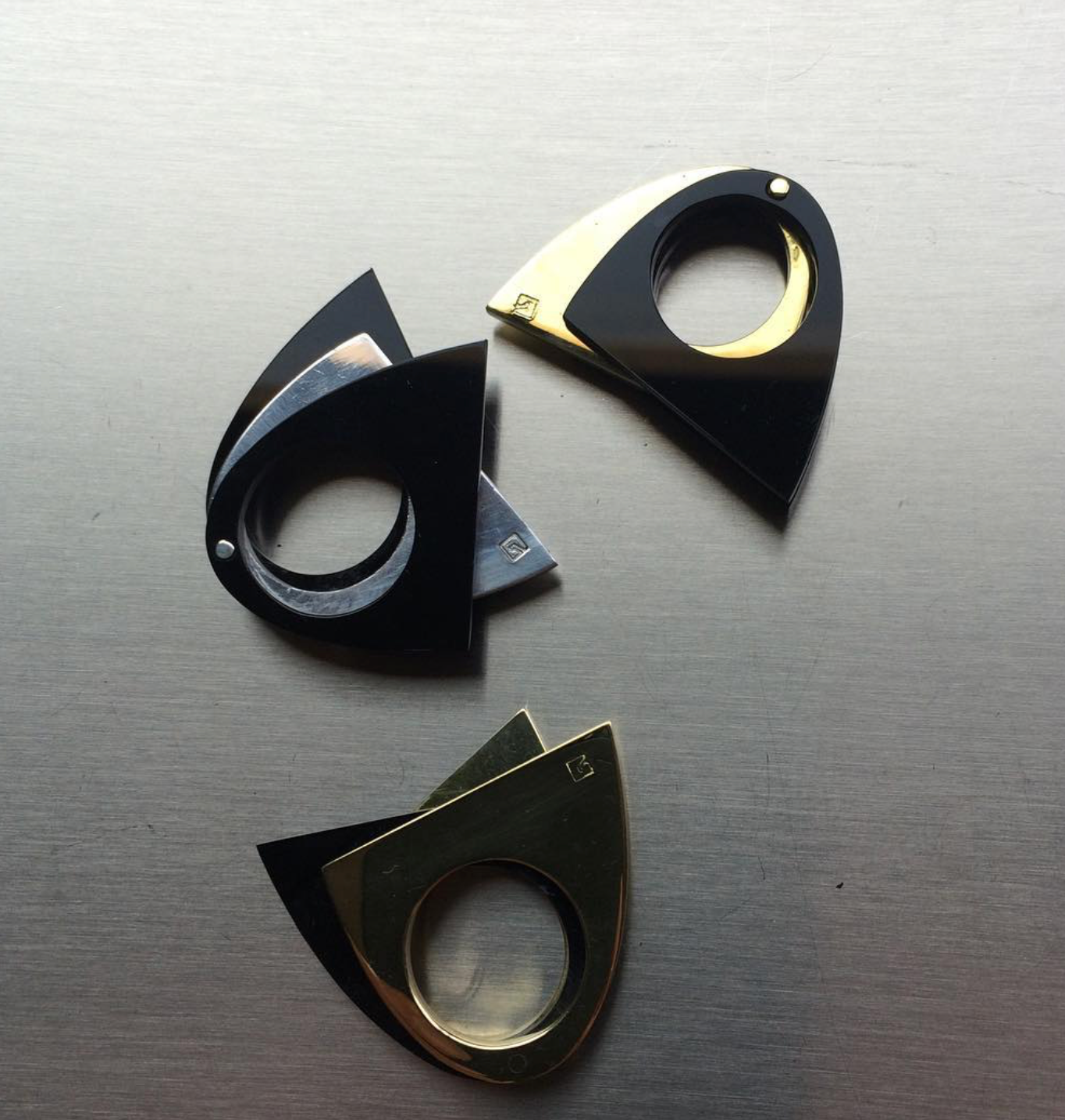Aluminium, Brass and Perspex Ring - EG153-ABP