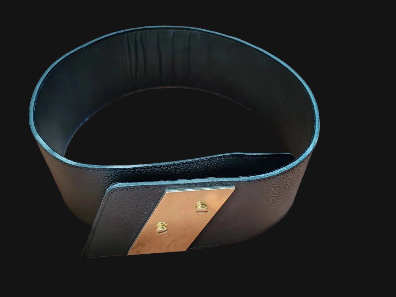 Leather and Aluminium Belt