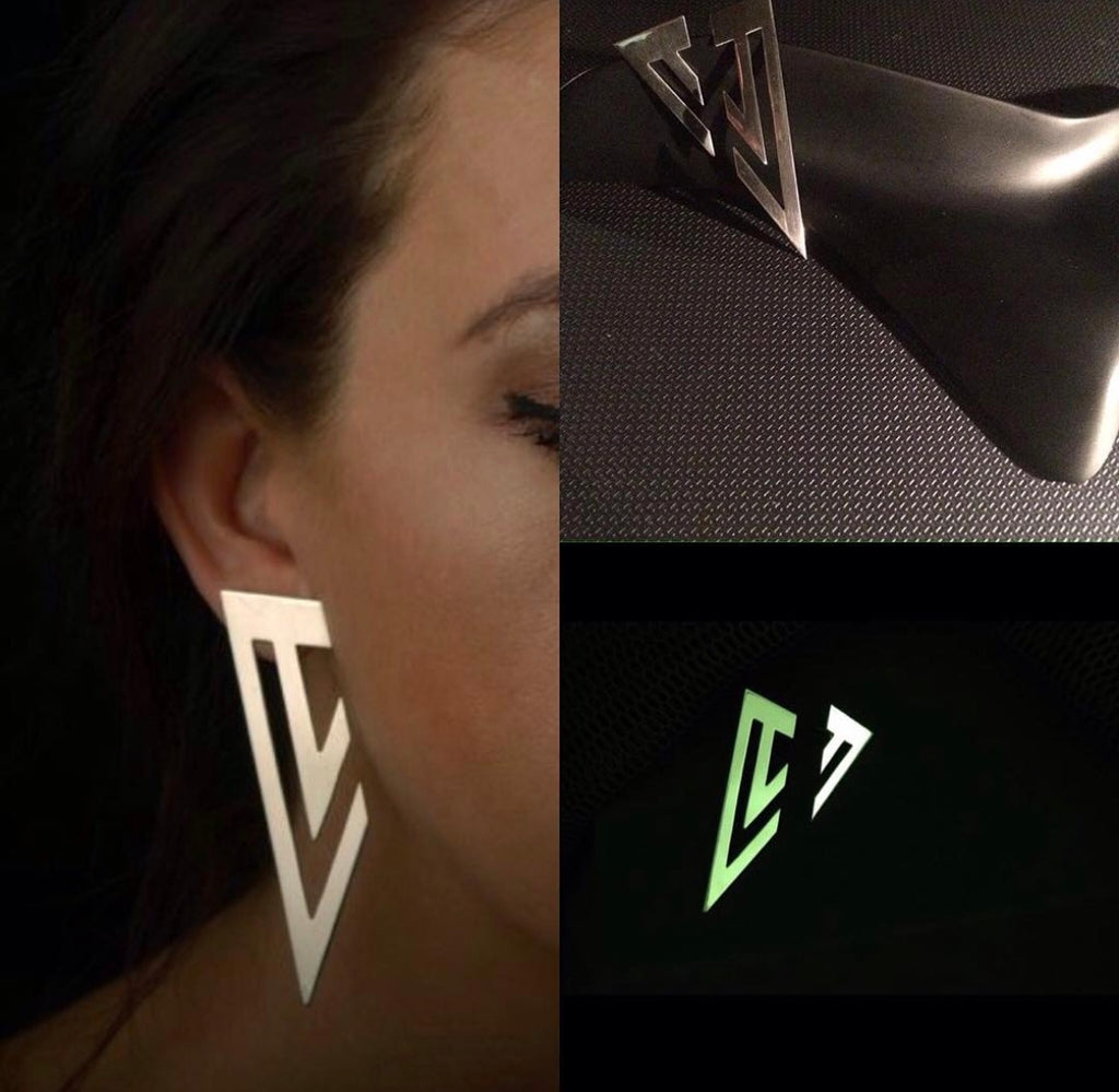 Silver Triangle Ear Pieces - EG104-S