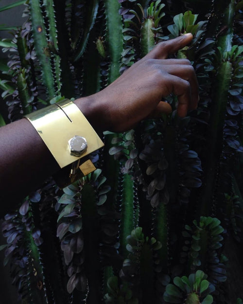 Aluminium and Brass Cuff - EG222