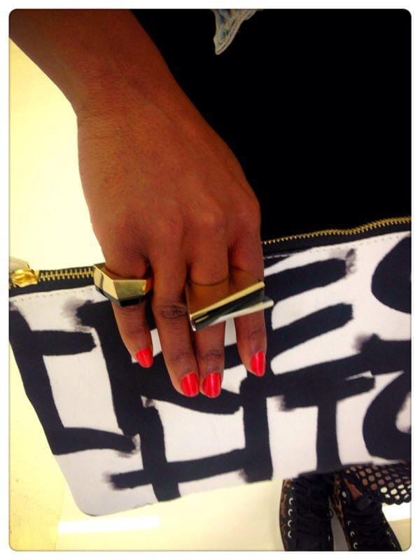 Aluminium, Brass and Perspex Ring - EG153-ABP