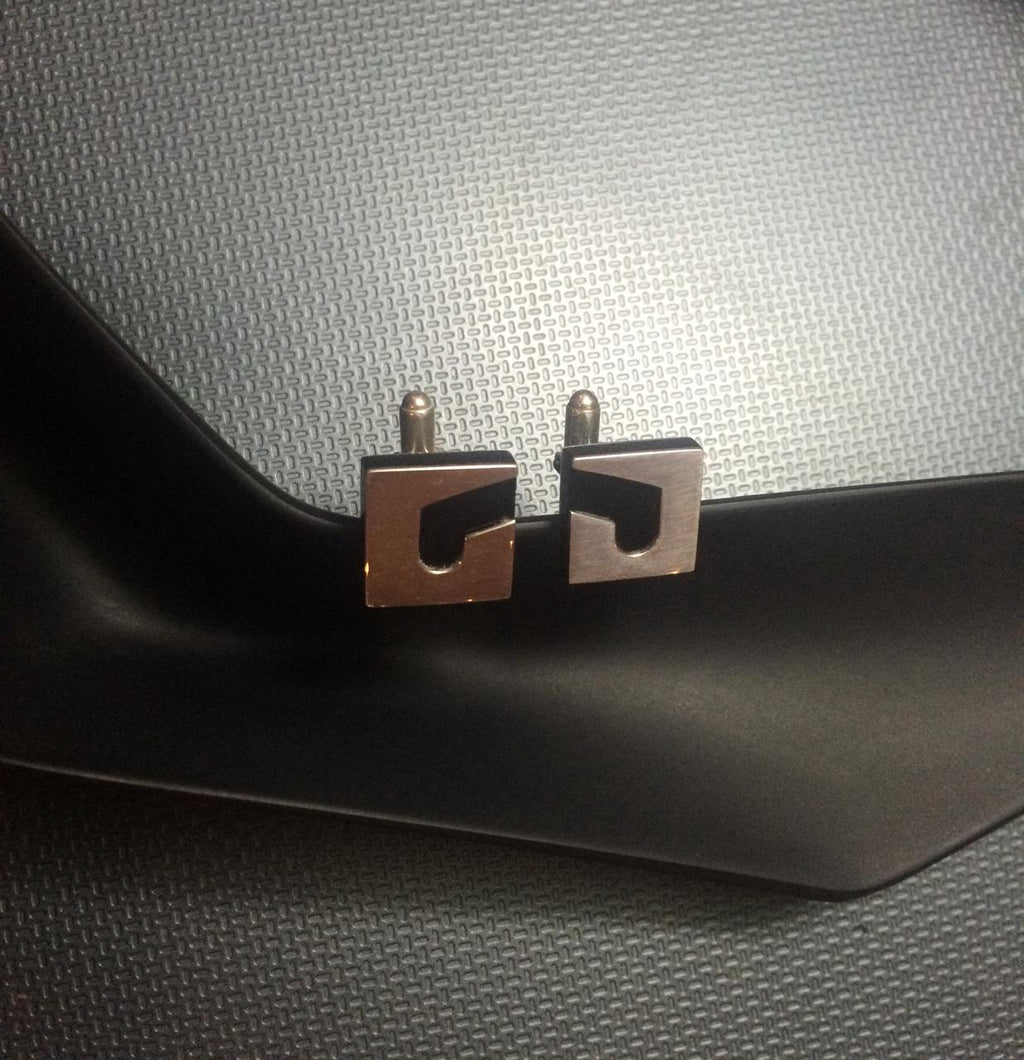 Silver and Perspex Cufflink - EG208-1