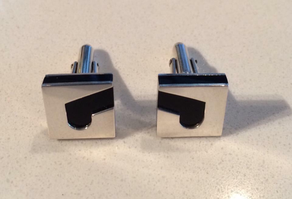 Silver and Perspex Cufflink - EG208-1