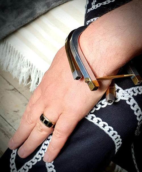 Aluminium and Brass Cuff - EG223