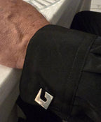 Silver and Perspex Cufflink - EG208-1
