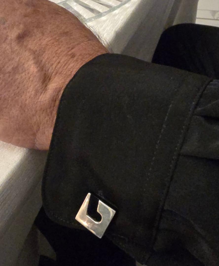 Silver and Perspex Cufflink - EG208-1