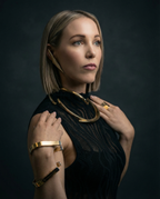 Brass Circle Neckpiece - EG425