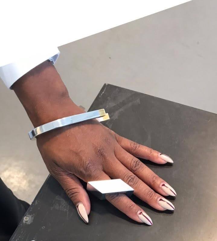 Single Aluminium and Brass Arm Cuff - EG021-AB
