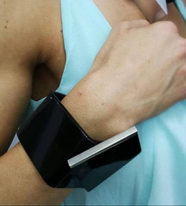 Perspex and Silver Arm Cuff - EG015-PS